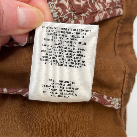 Hei Hei ANTHROPOLOGIE Womens Cargo VEST Faux FUR Removable Collar Size XS Brown - Picture 7 of 13